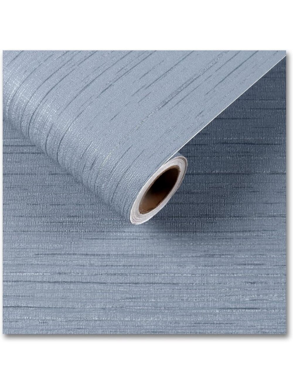 Large Light Blue Grasscloth Peel and Stick Wallpaper - Textured Removable Fabric